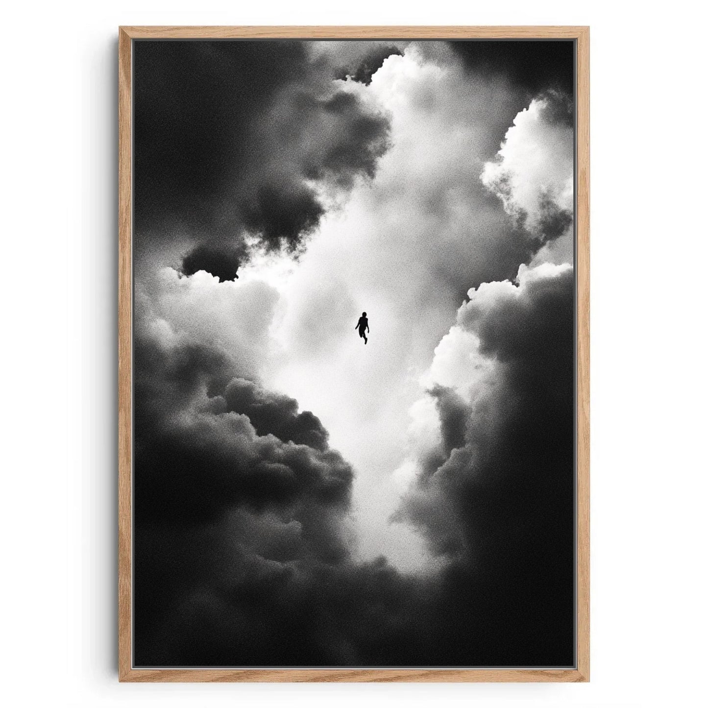 Ascension – Surreal Floating Figure in the Clouds