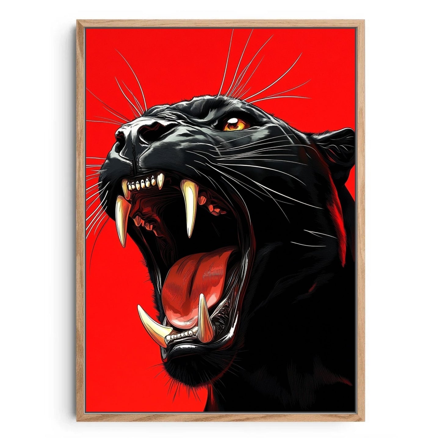 Roaring Black Panther Wall Art – Bold & Fierce Statement