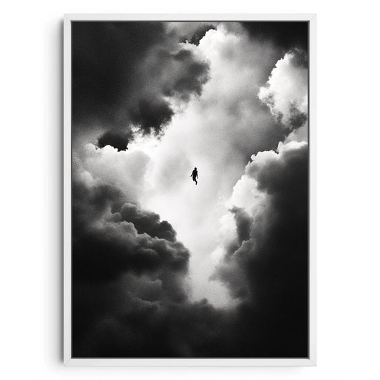 Ascension  – Surreal Floating Figure in the Clouds