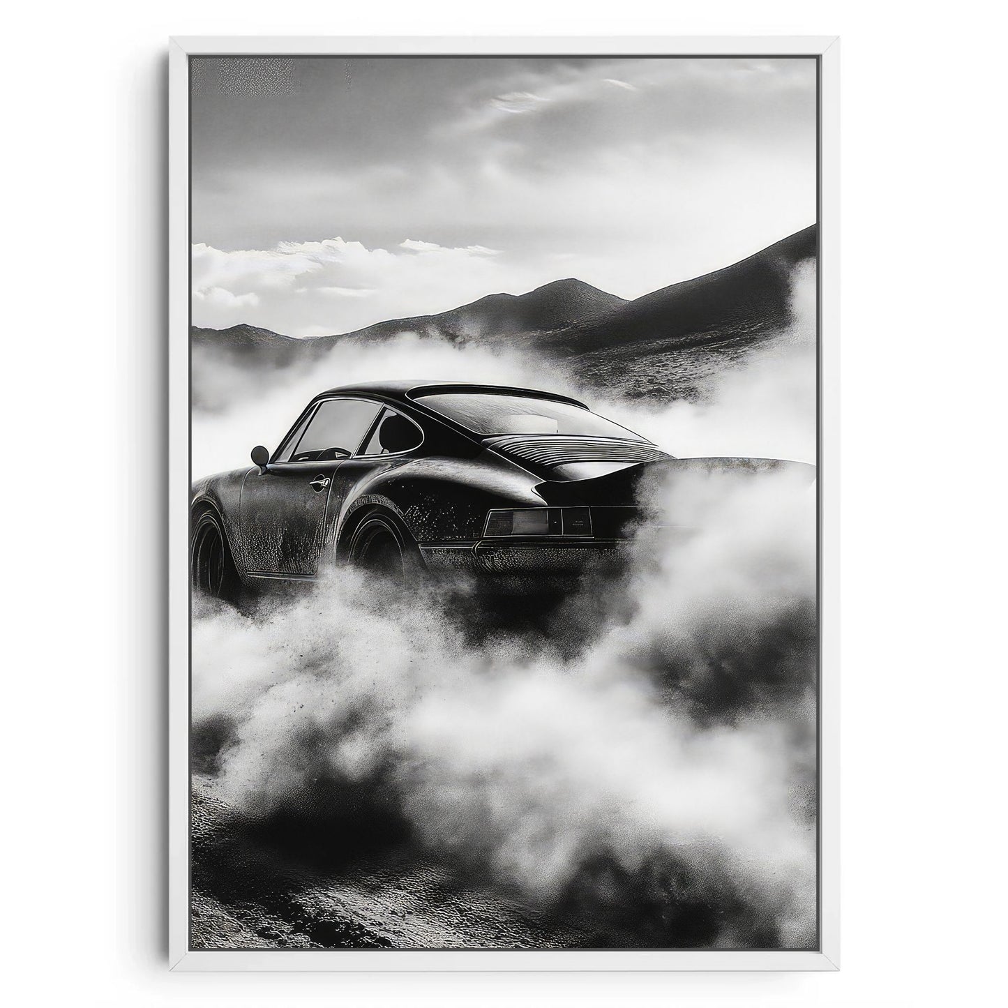 Vintage Power – The Black & White Classic Car in Motion