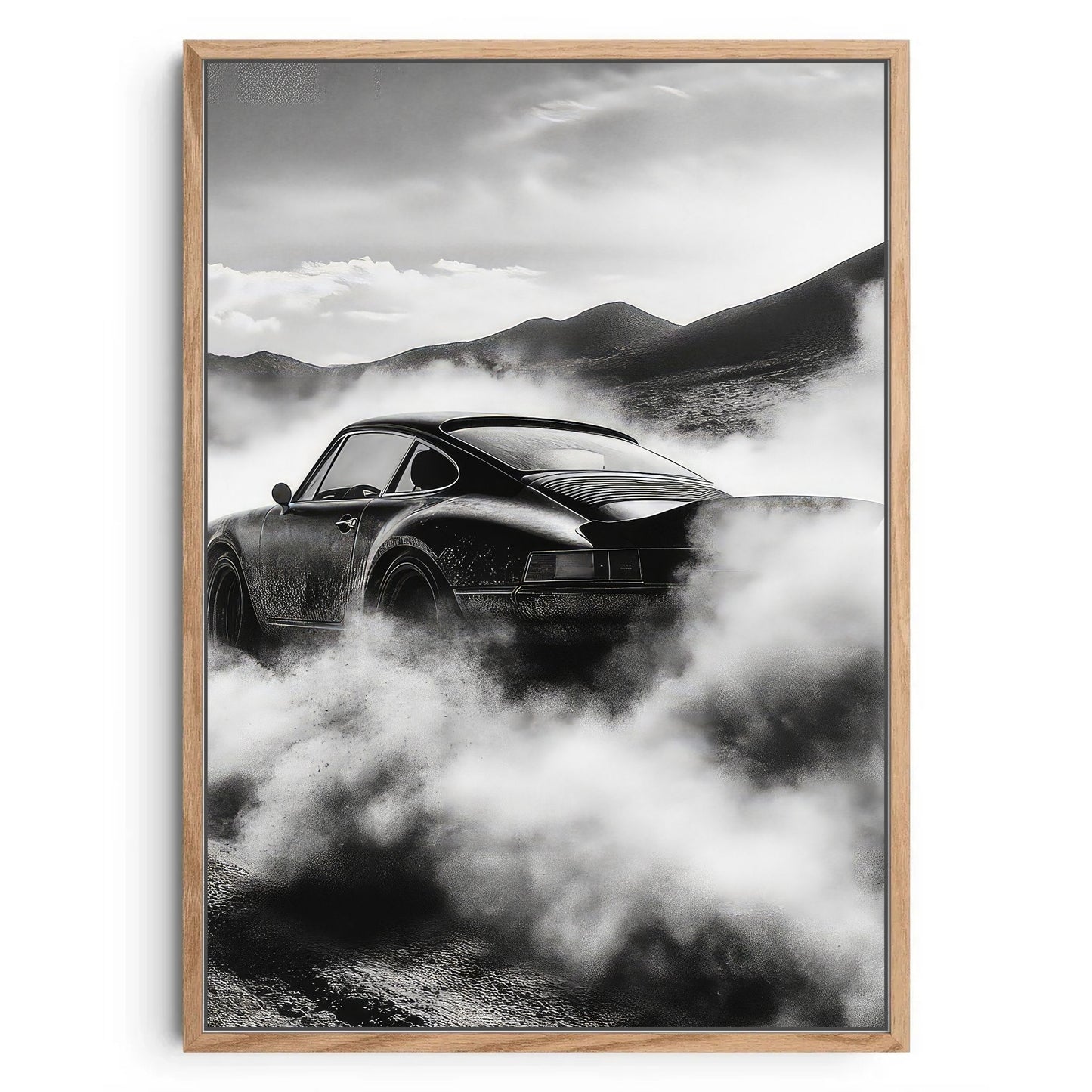 Vintage Power – The Black & White Classic Car in Motion