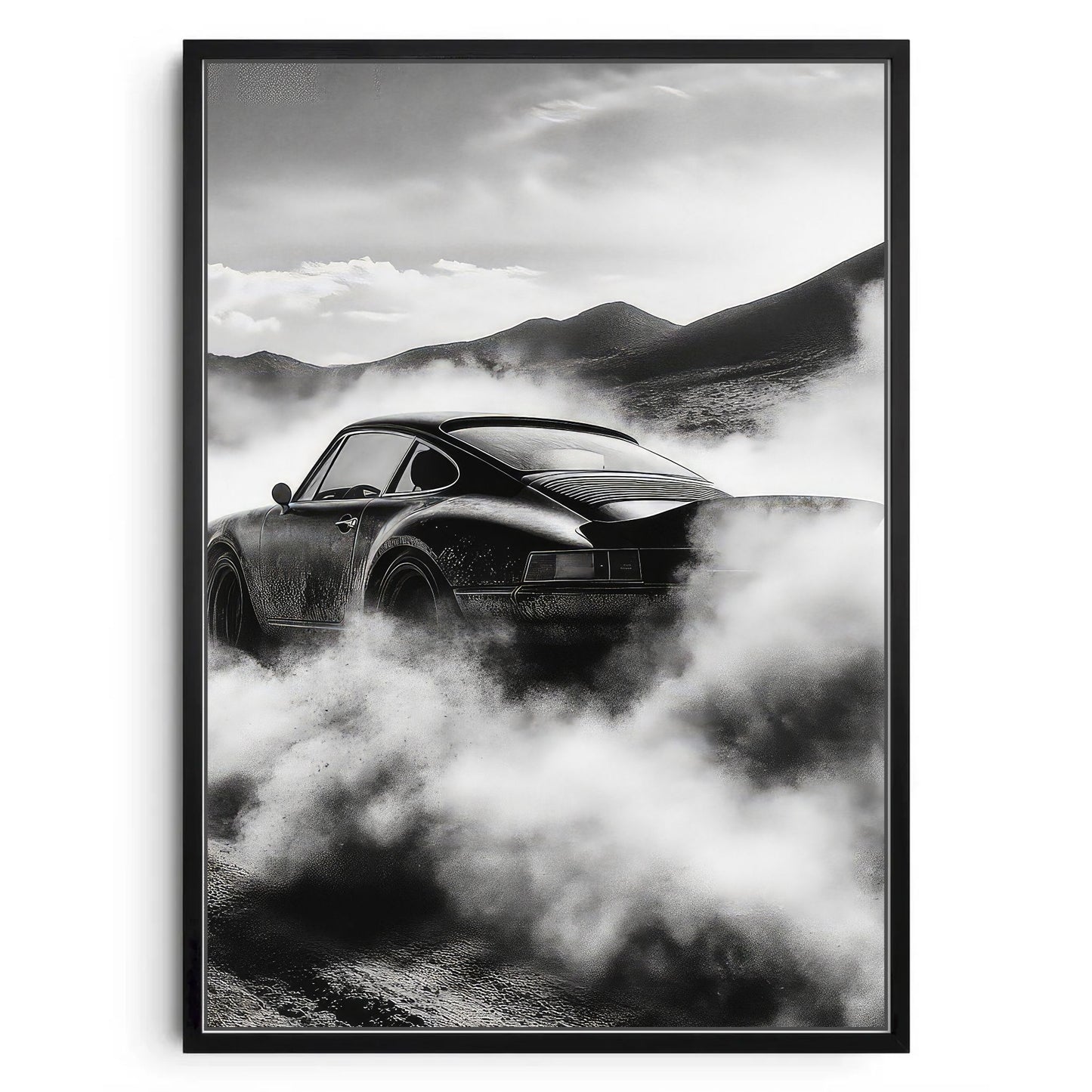 Vintage Power – The Black & White Classic Car in Motion