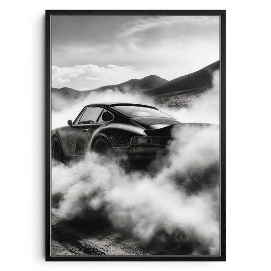 Vintage Power – The Black & White Classic Car in Motion