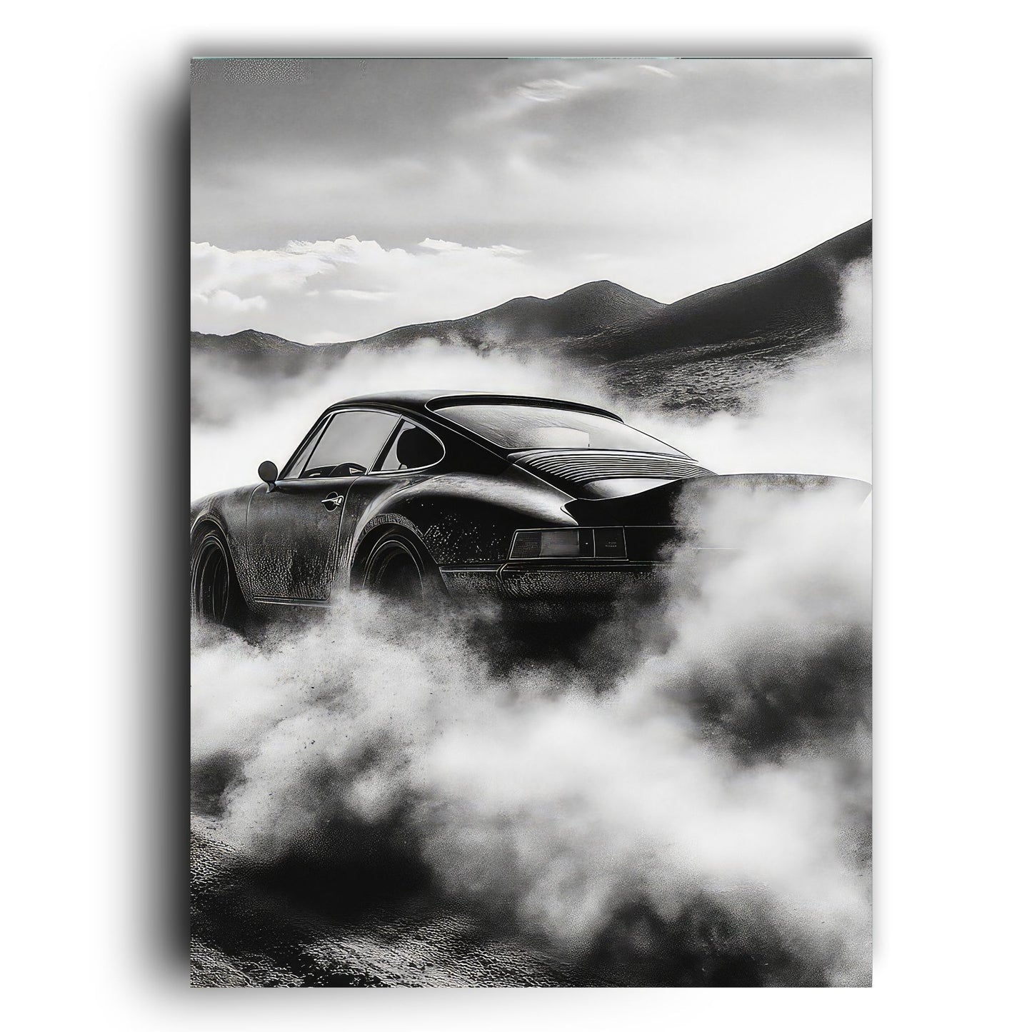 Vintage Power – The Black & White Classic Car in Motion