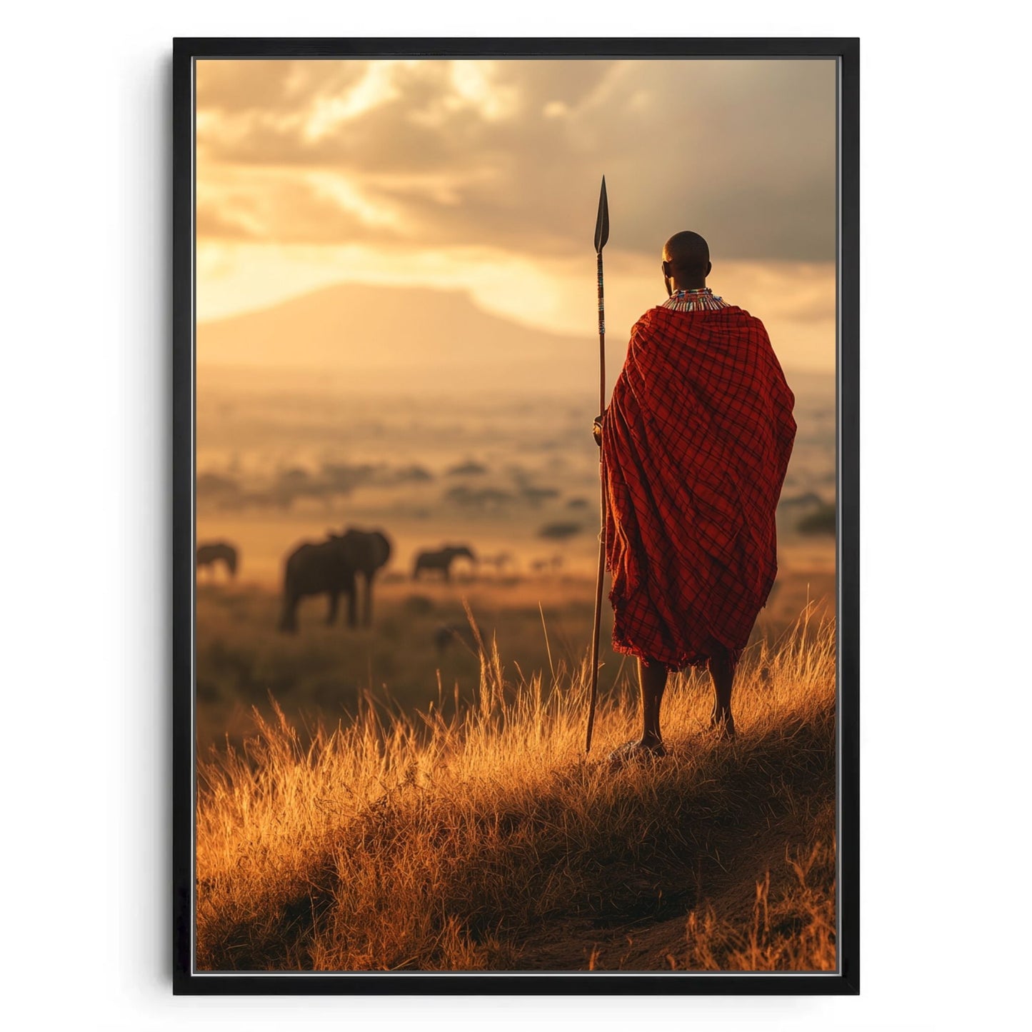 Guardian of the Savannah – A Timeless African Tribute