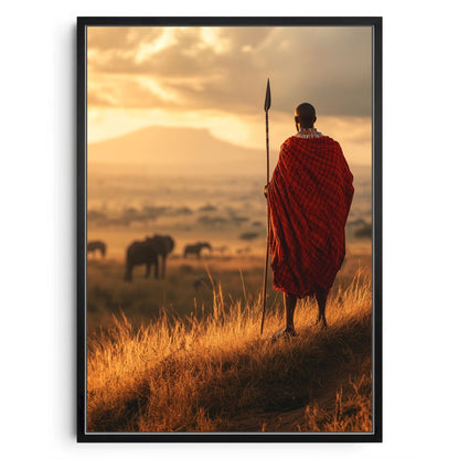 Guardian of the Savannah – A Timeless African Tribute