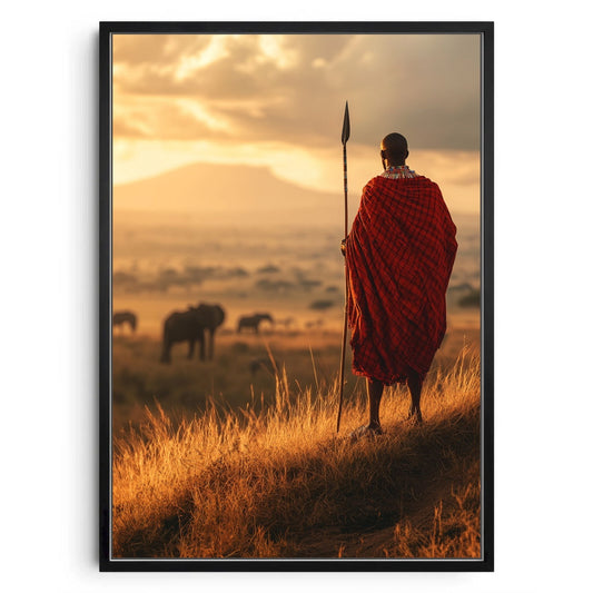 Guardian of the Savannah – A Timeless African Tribute