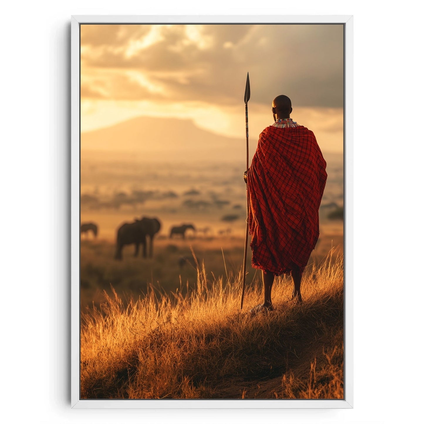 Guardian of the Savannah – A Timeless African Tribute