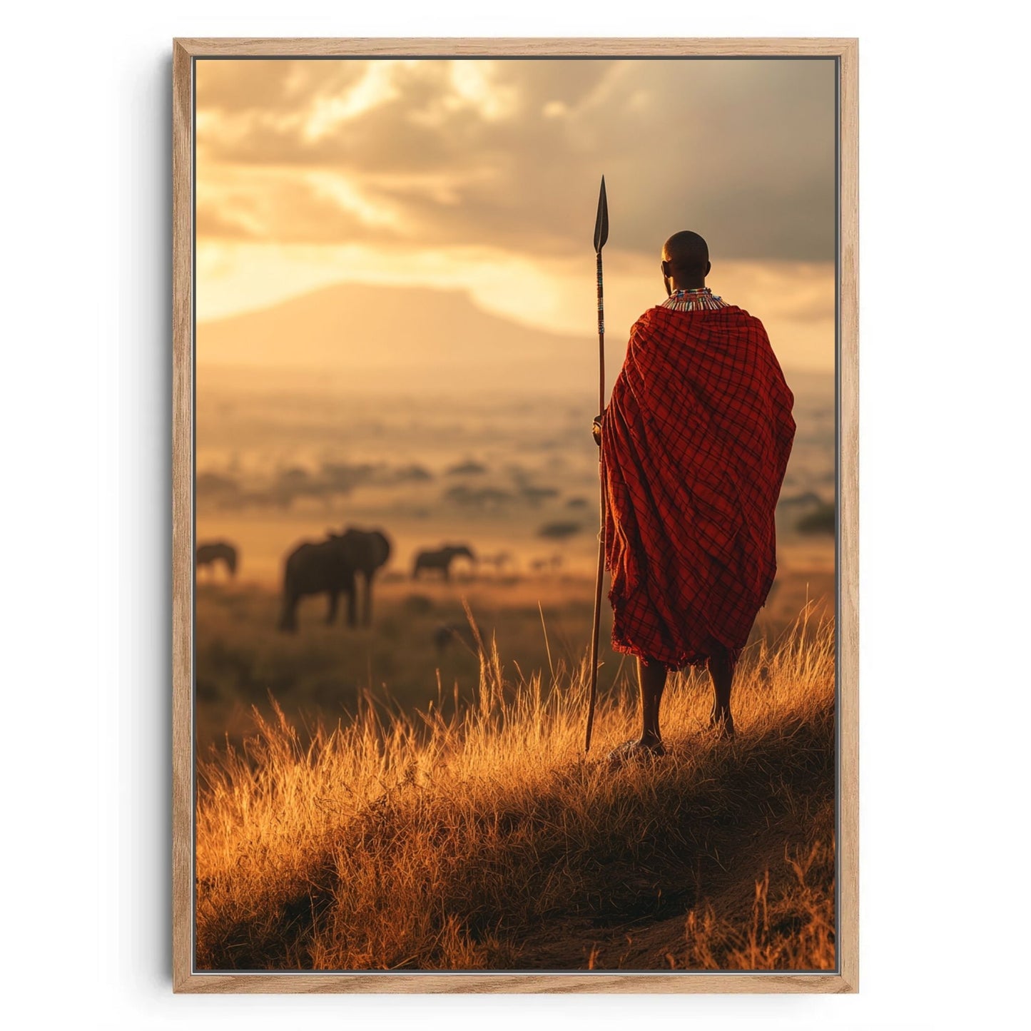 Guardian of the Savannah – A Timeless African Tribute