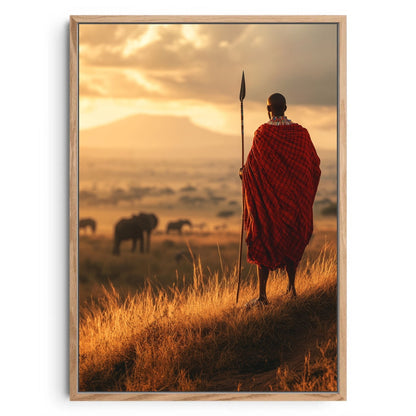 Guardian of the Savannah – A Timeless African Tribute