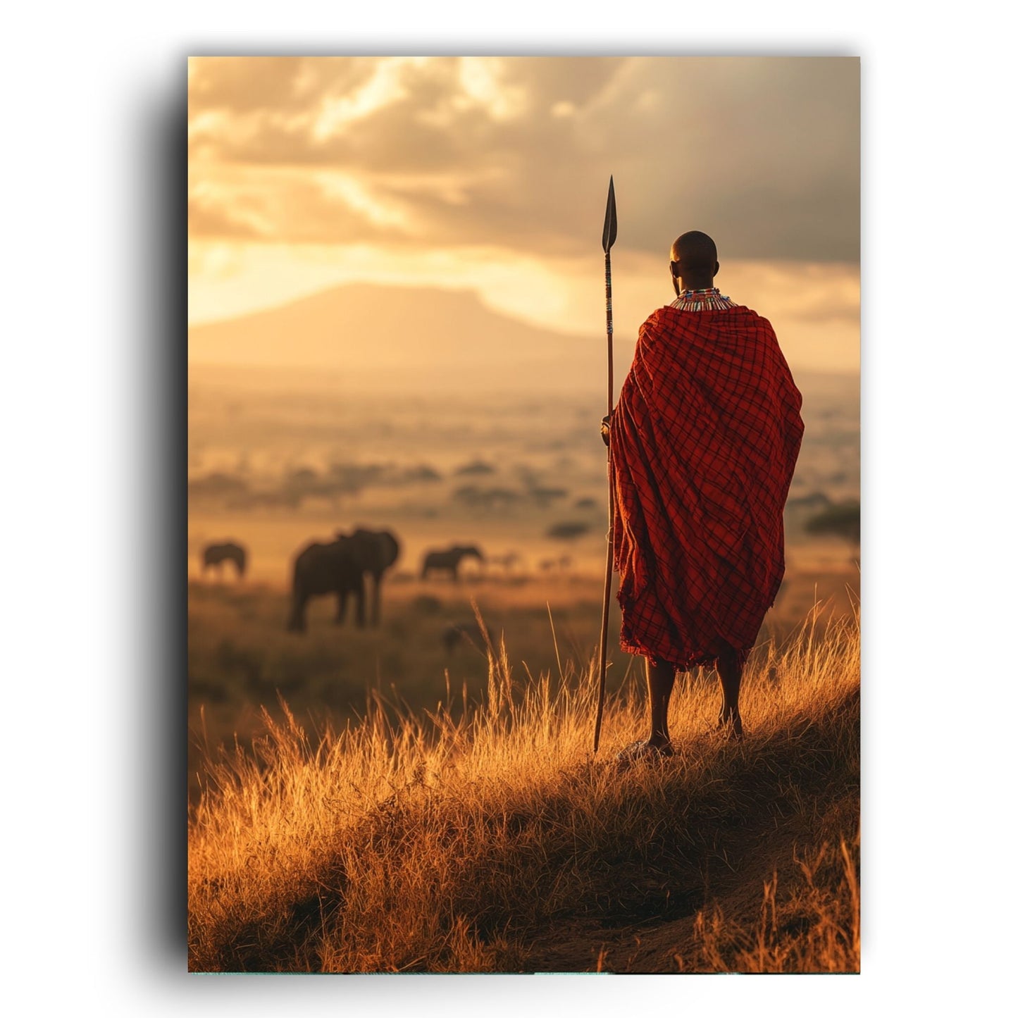 Guardian of the Savannah – A Timeless African Tribute