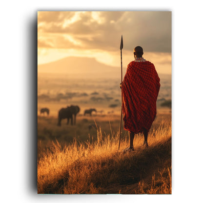 Guardian of the Savannah – A Timeless African Tribute