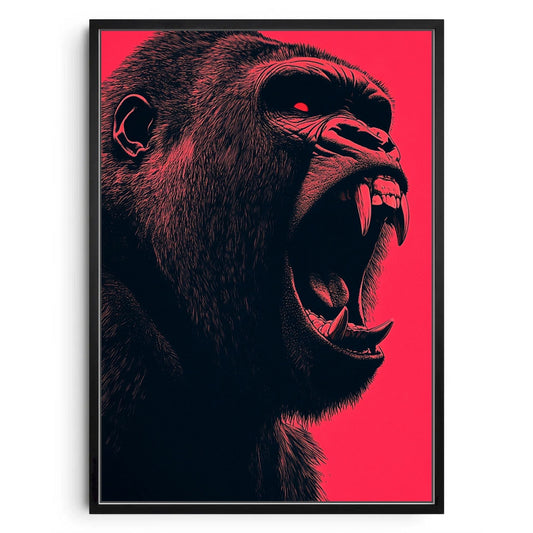 Fierce Gorilla Wall Art – Power & Intensity in Every Detail