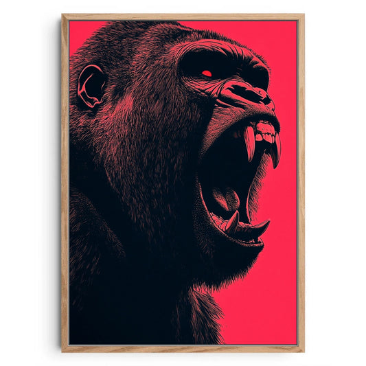 Fierce Gorilla Wall Art – Power & Intensity in Every Detail