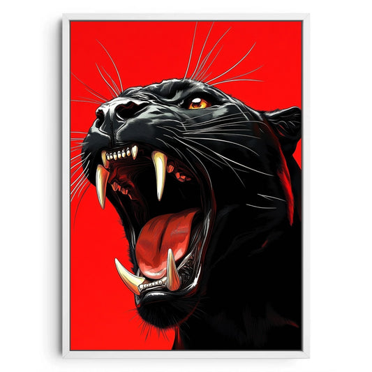 Roaring Black Panther Wall Art – Bold & Fierce Statement