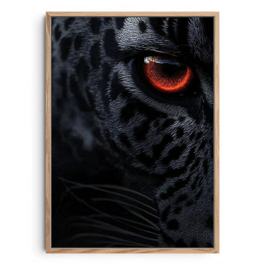 Predator’s Gaze: Striking Black Panther Eye