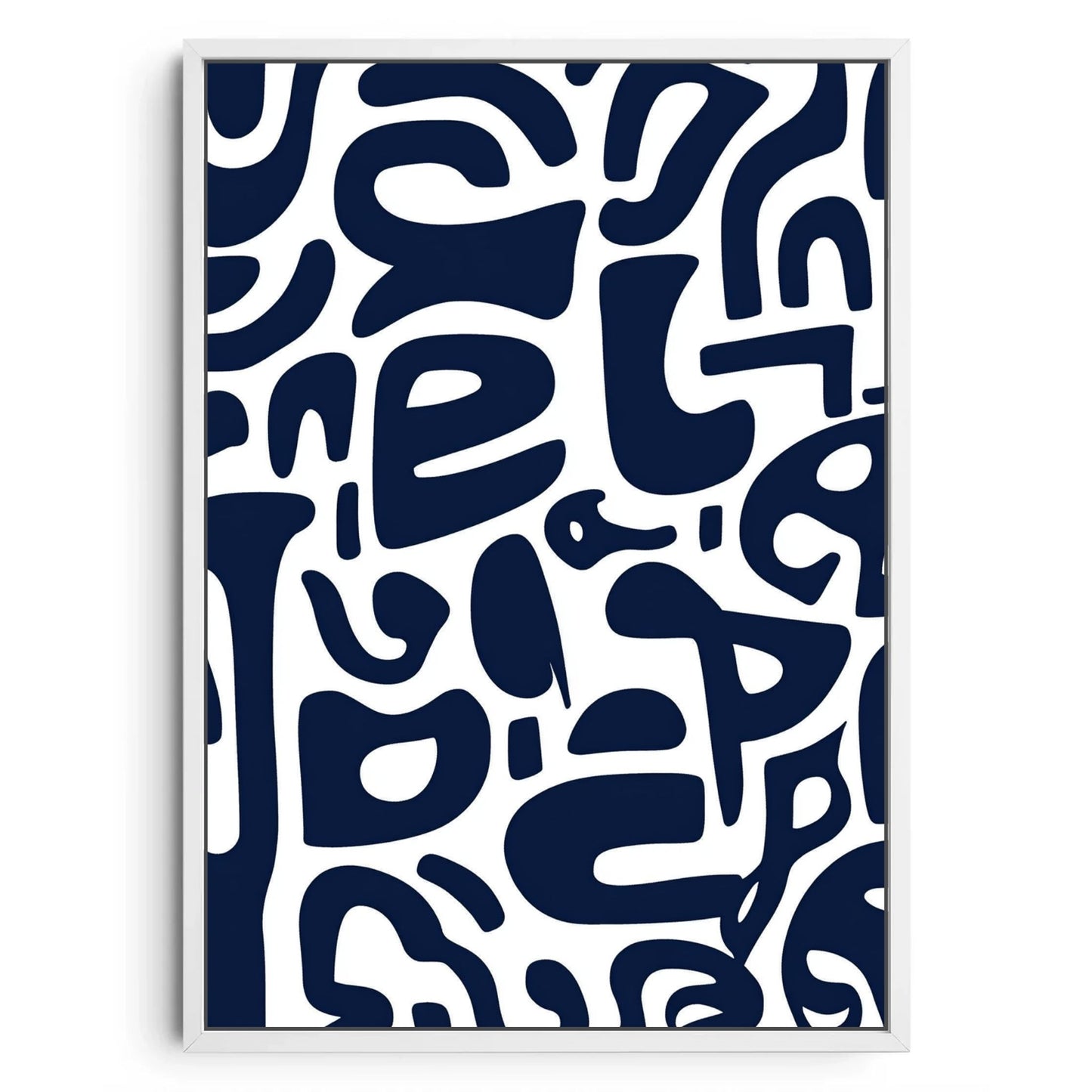 Midnight Glyphs – Navy & White