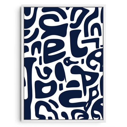 Midnight Glyphs – Navy & White