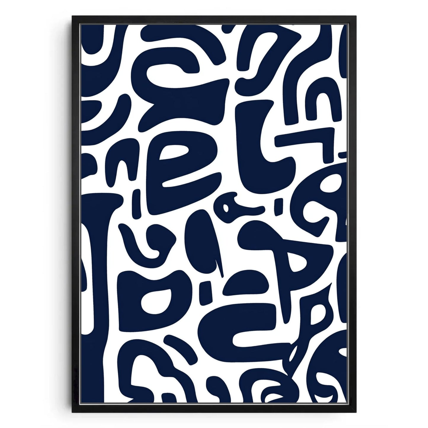 Midnight Glyphs – Navy & White