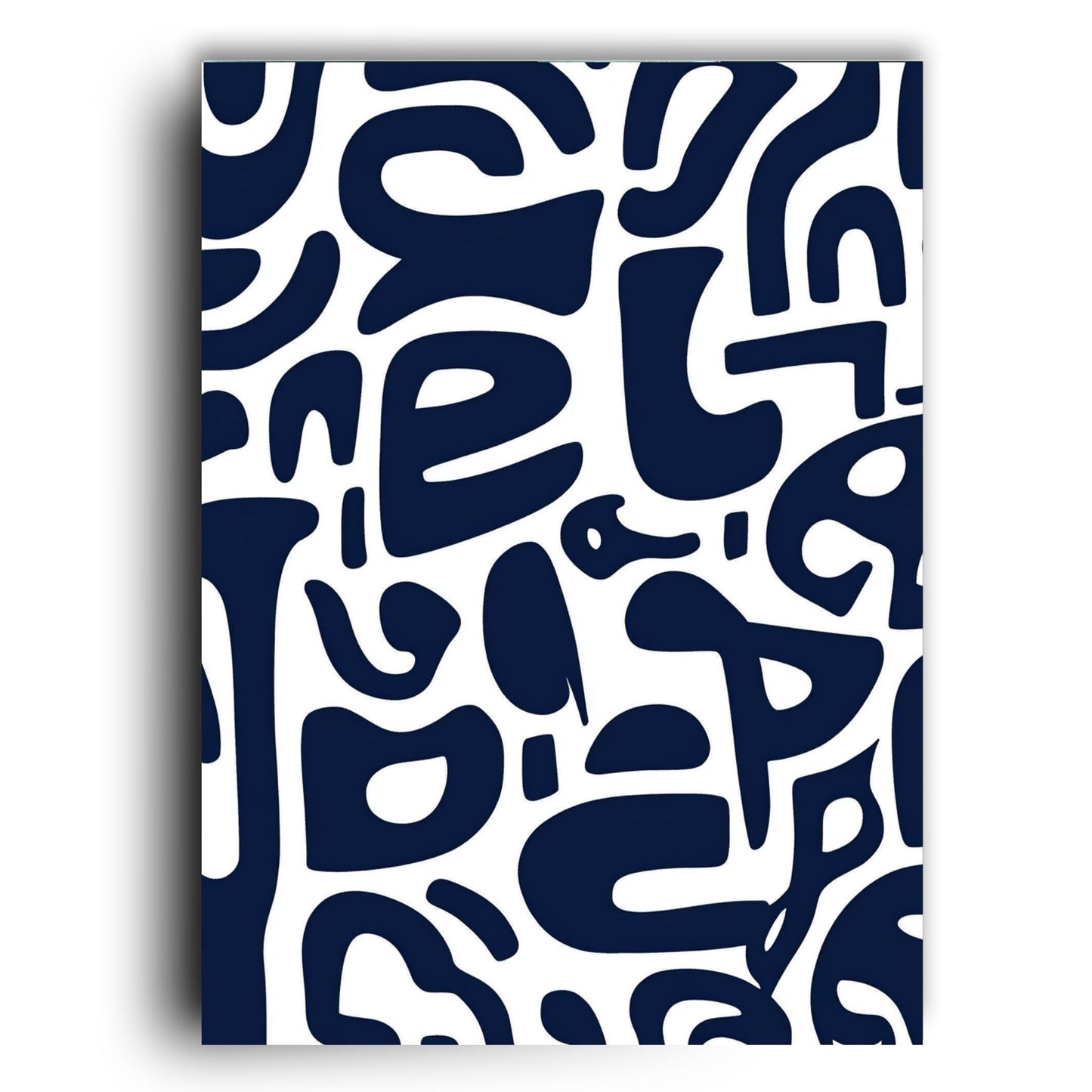Midnight Glyphs – Navy & White