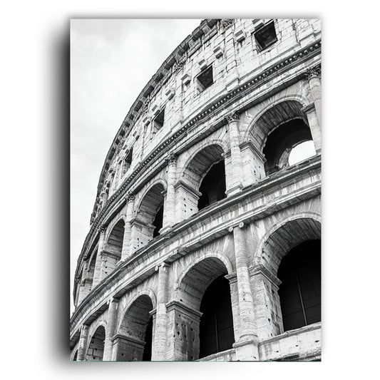 Timeless Grandeur" – Black & White Colosseum Photography