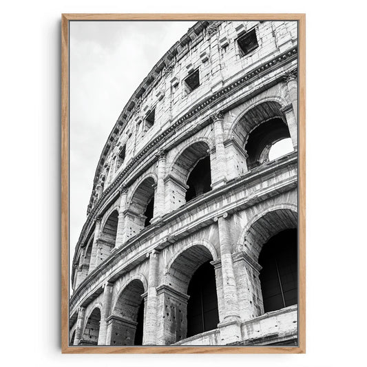 Timeless Grandeur" – Black & White Colosseum Photography